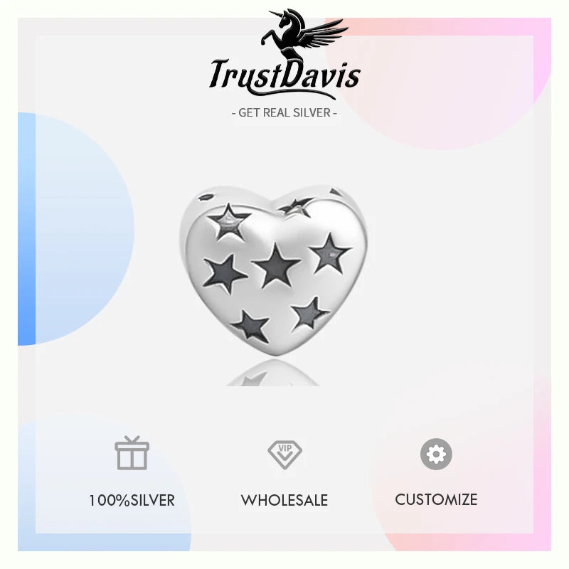 Heart Charm Pendant Handmade DIY Necklace Accessories Jewelry DZ1684