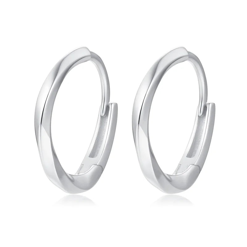 Sweet Mobius Distorted Charm Hoop Earrings DG0064