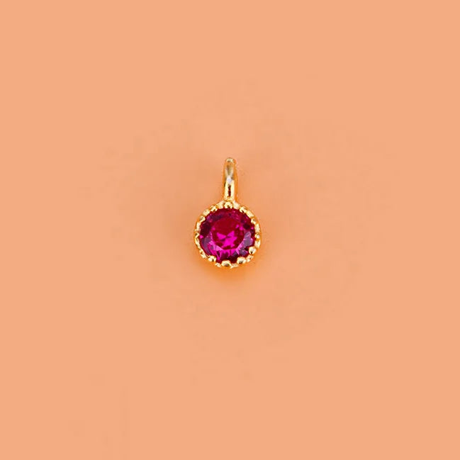 Round Colour Shiny Charm Pendant DIY Accessories Jewelry HY635