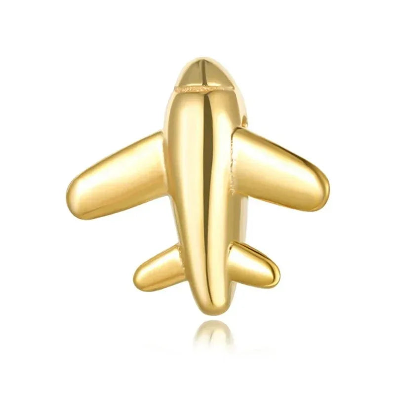 TrustDavis Real 925 Sterling Silver Plane Aircraft Pendant Handmade DIY Necklace Bracelet Accessories Fine 925 Jewelry HY656