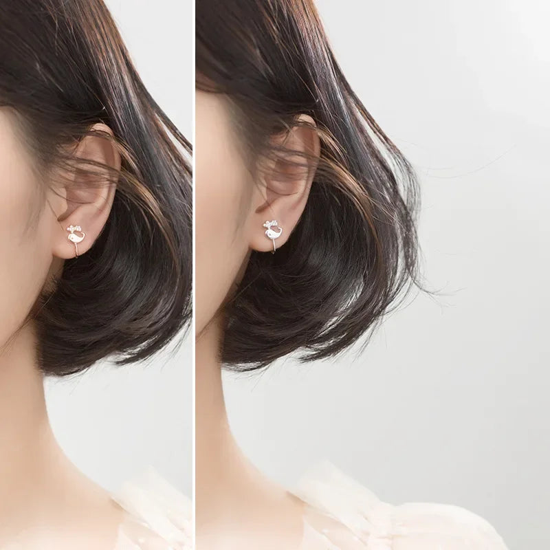 Shining CZ Ear Cuff Clip on Earrings DA372