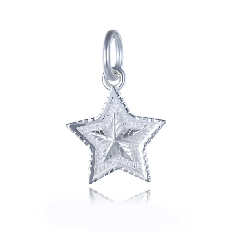 Trustdavis Real 925 Sterling Silver Fashion Sweet Cool Star Charm Pendant Handmade DIY Accessories Jewelry Wholesale DZ272