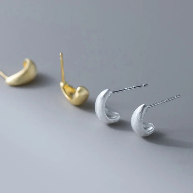 Minimalist Brushed Stud Earrings DS4444
