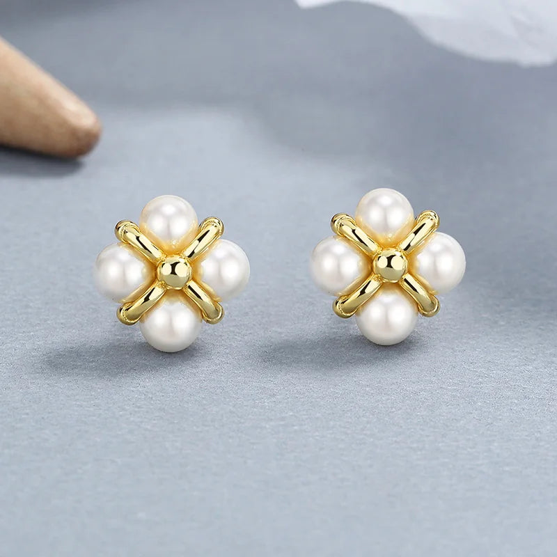 Pearl Screw Stud Earrings DS3506