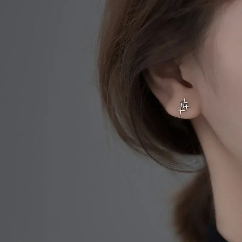 TrustDavis Genuine 925 Sterling Thai Silver Fashion Sweet Star Stud Earring For Women Wedding Anniversary Jewelry Gift DB1154