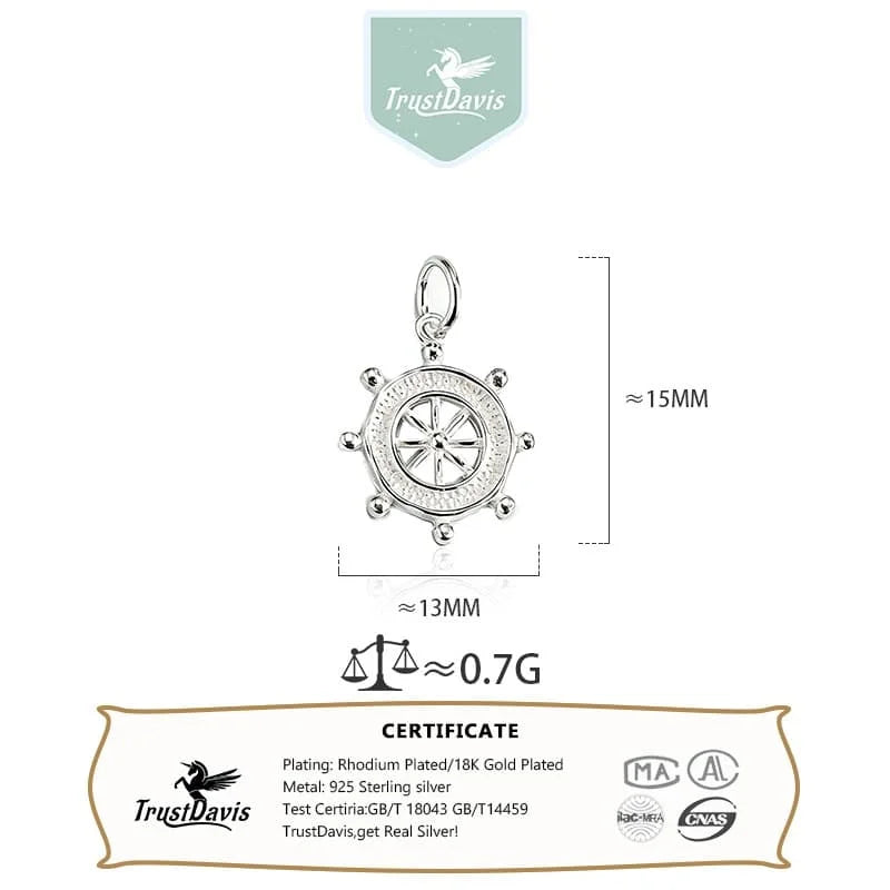 Ship Wheel Charm Pendant DZ1881