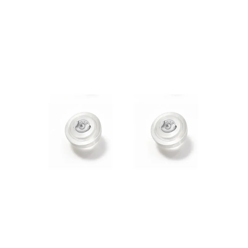 Trustdavis Real 925 Sterling Silver Silicone Ear Plug Earplugs Stud Earring DB1248