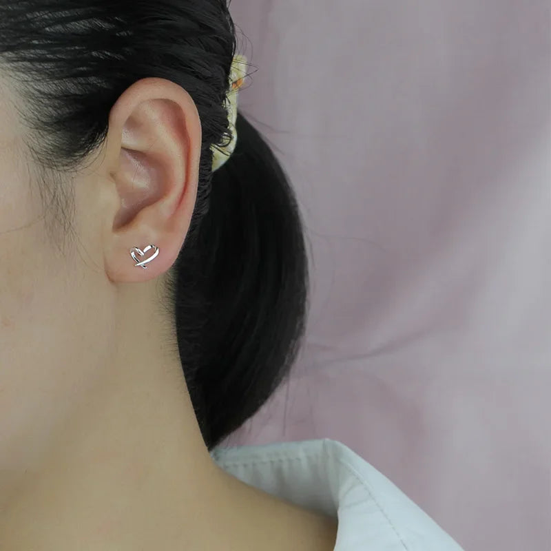 Romantic Heart Stud Earrings DA1603