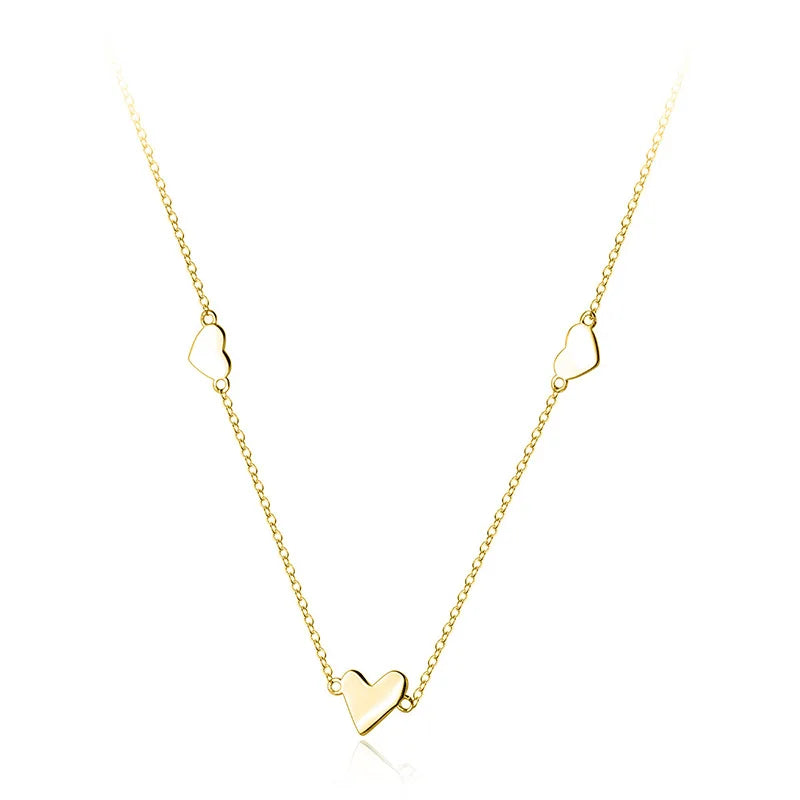 TrustDavis 925 Sterling Silver Necklace Romantic Heart Love Necklace For Women Girlfriend Lover Wife Birthday Jewelry DA3118