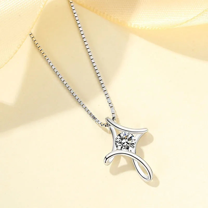 Fashion Simple Cross Zirconia Pendant Handmade DZ1755