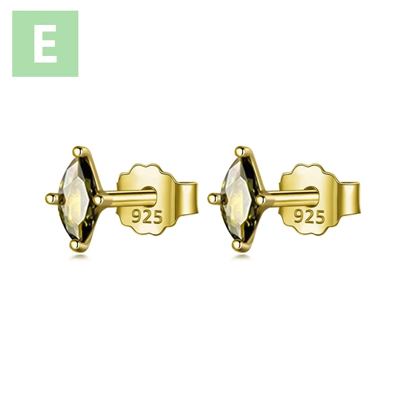 TrustDavis Real 925 Sterling Silver Fashion Sweet Mini Eye CZ Charm Stud Earrings For Women Wedding Party Fine Jewelry DB1303