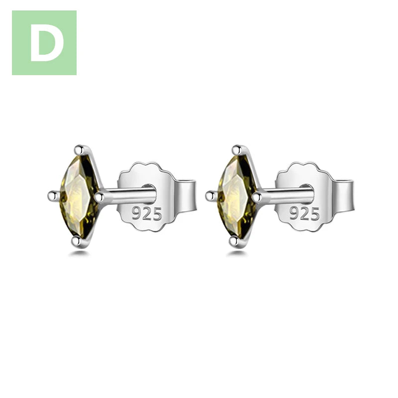 TrustDavis Real 925 Sterling Silver Fashion Sweet Mini Eye CZ Charm Stud Earrings For Women Wedding Party Fine Jewelry DB1303