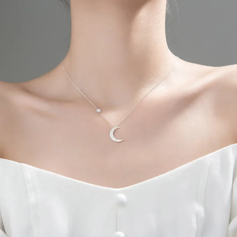 Sweet Moon Star Choker Necklace DB469