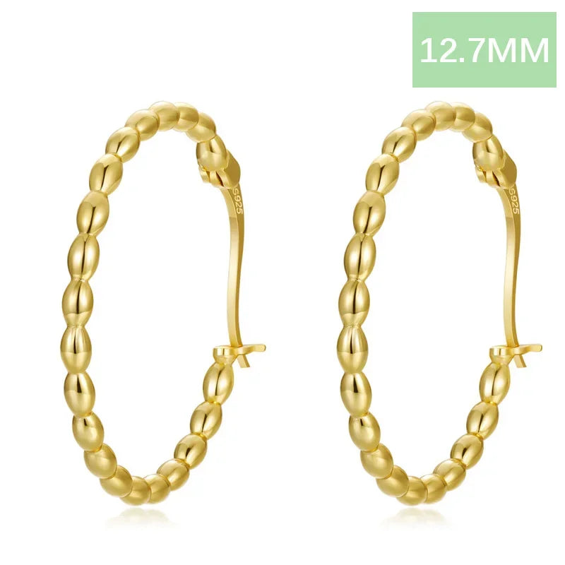 TrustDavis 2024 Real 925 Sterling Silver Sweet Geometric Twists Hoop Earrings for Women Wedding Party Fine Gift Jewelry DF025