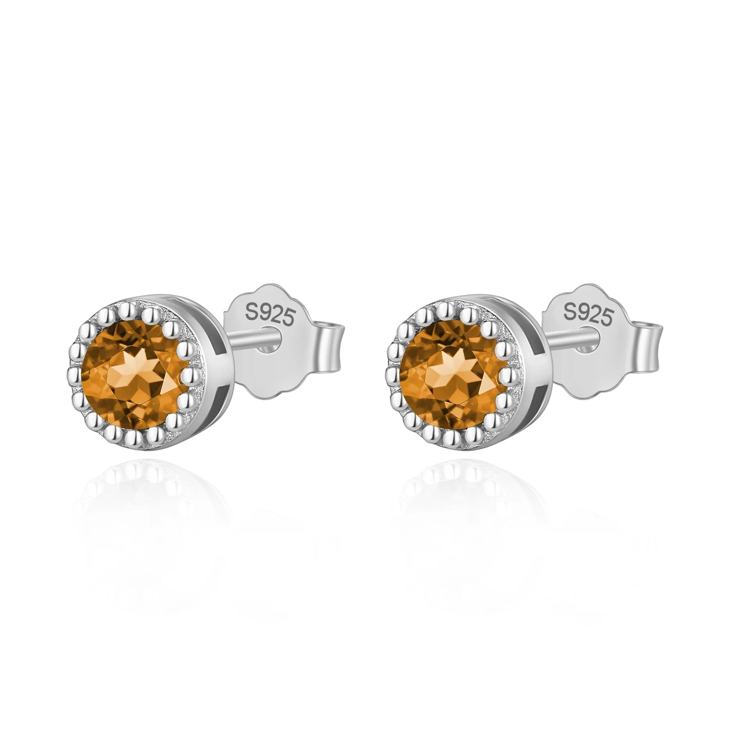 Colour CZ Triangle Round Charm Stud Earrings DA2701