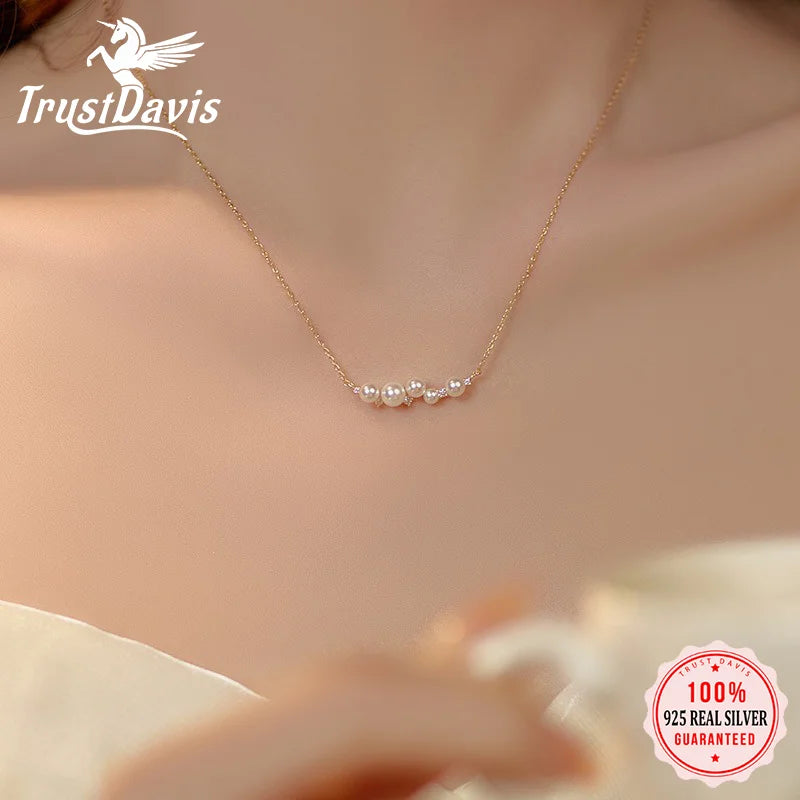 Pearl and Zircon Necklace DS4823