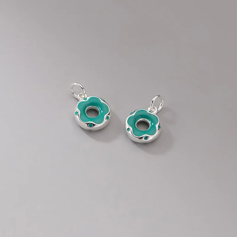 Colour Glaze Donuts Pendant Handmade DIY Accessories HY855