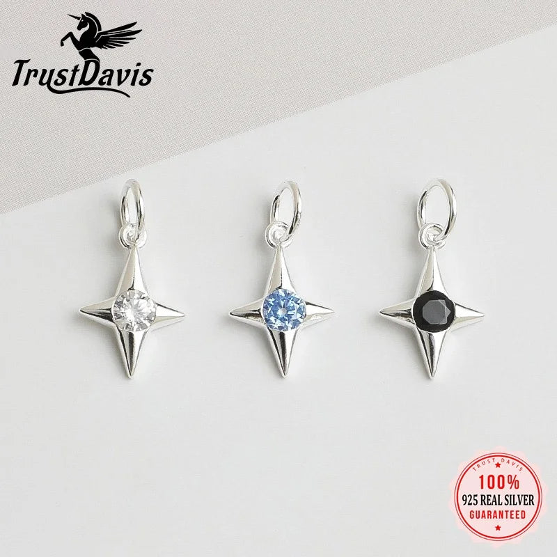 Cross Star Charm Silver Pendant DZ1888