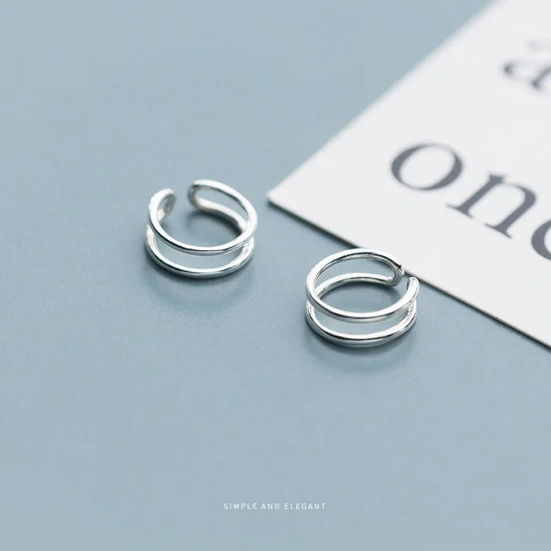 Double-deck Ear Cuff Clip Earrings DA947