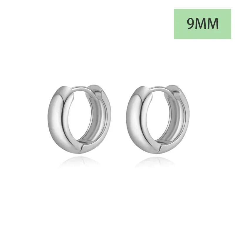 TrustDavis Girls 925 Sterling Silver Charm Sweet Hoop Earrings Fashion Cute Gift for Women Fine Jewelry DS3659