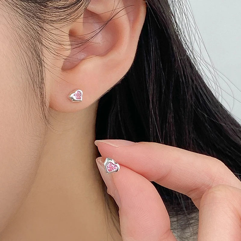 Irregular Heart Stud Earrings DA1632