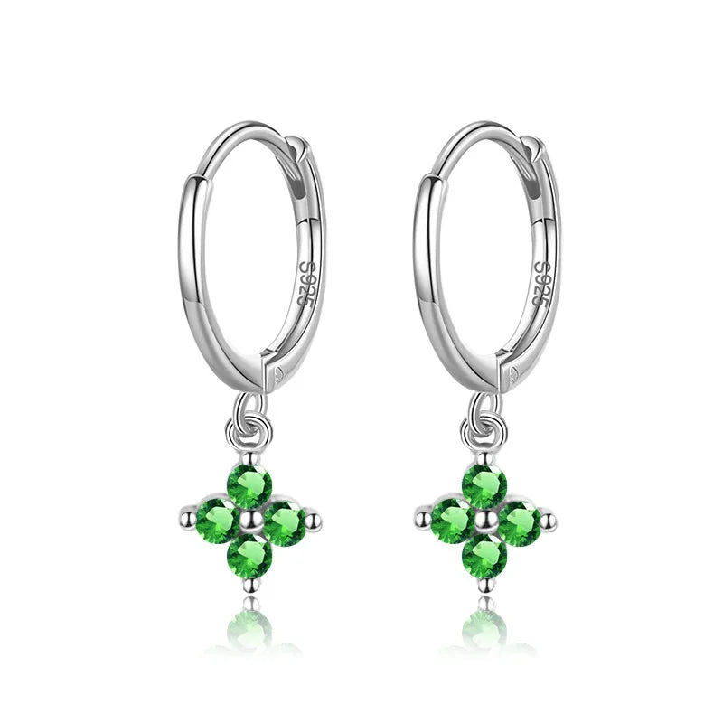 Colored Zircon Hoop Earrings DA2653