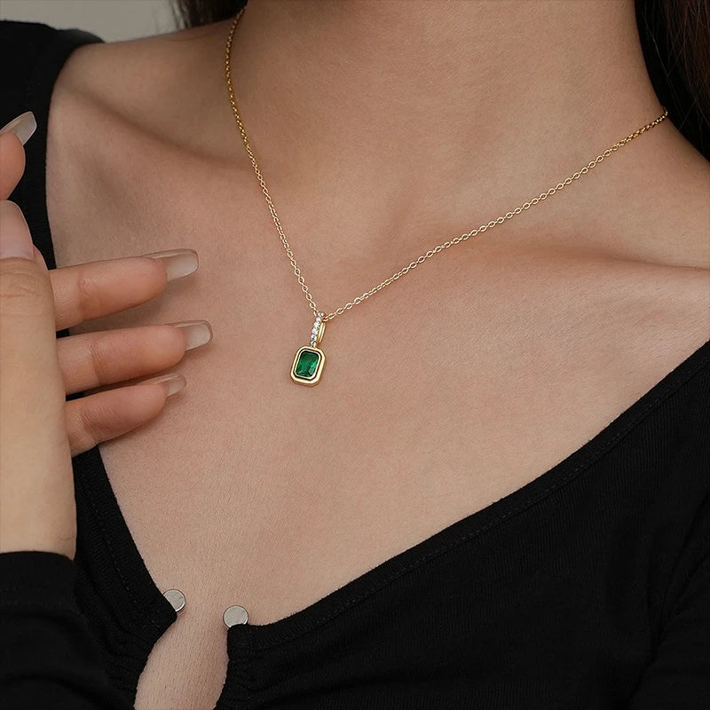 TSquare Colored Zircon Charm Pendant DZ1695