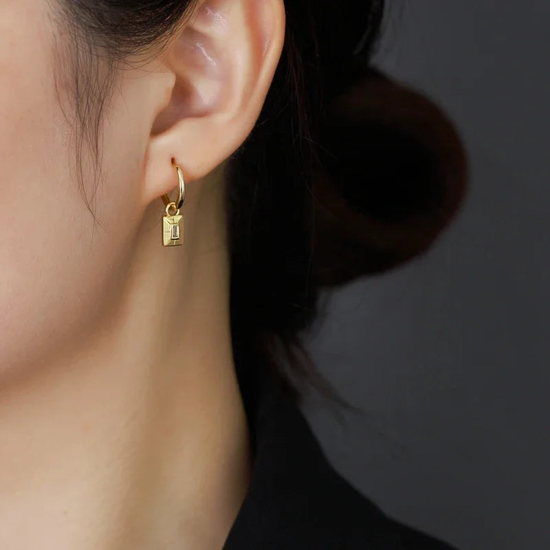 Love Moon Eye key Cross Heart Pendant Hoop Earrings DG0126