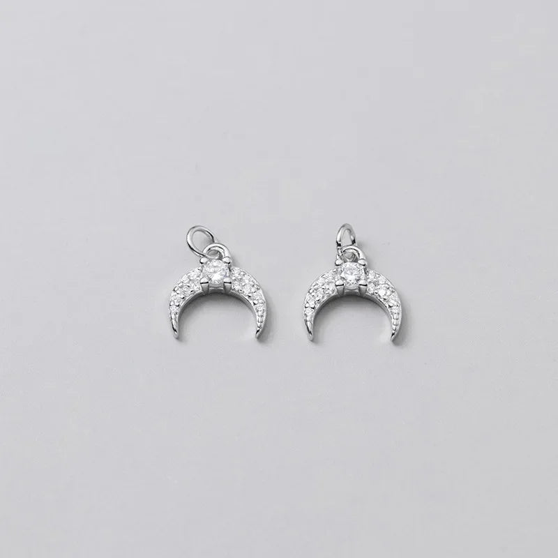 Moon CZ Cute Charm Pendant DIY Accessories DZ44