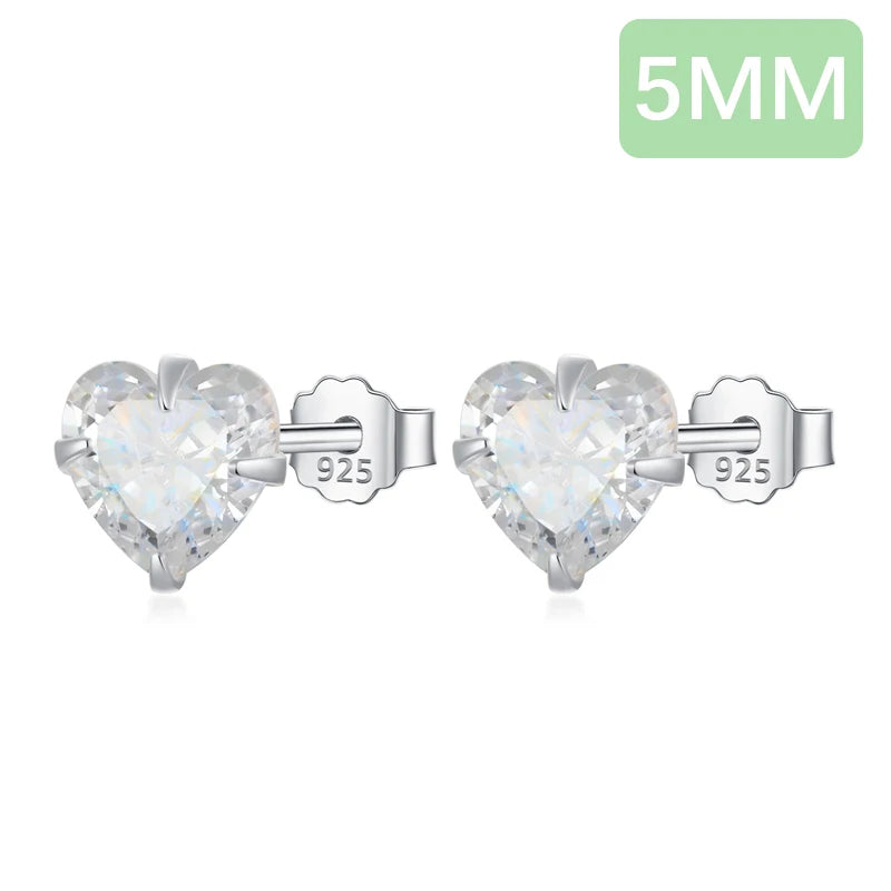 Heart Dazzling Mini Stud Earrings For Women Fine Jewelry DS1181