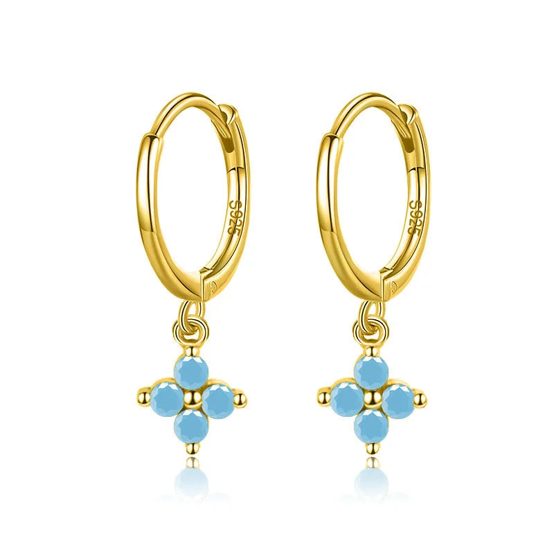 Colored Zircon Hoop Earrings DA2653