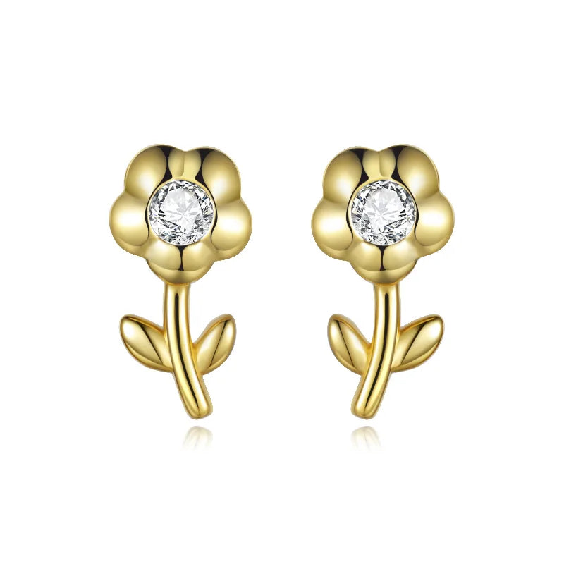 Flower Plant Stud Earrings DS4499
