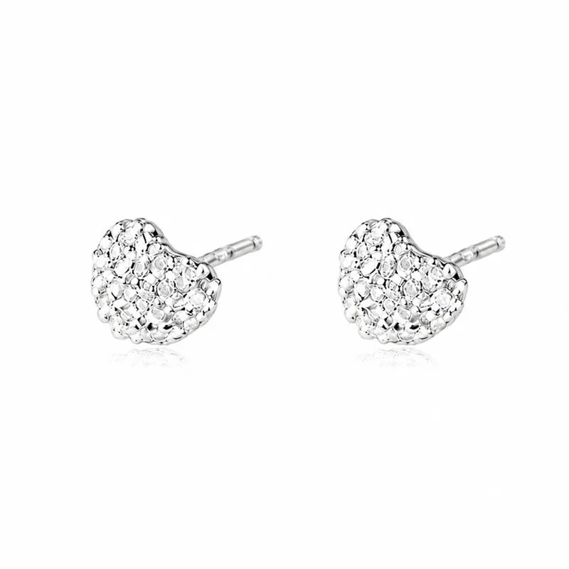 Heart-shaped Zircon Earrings DS4901