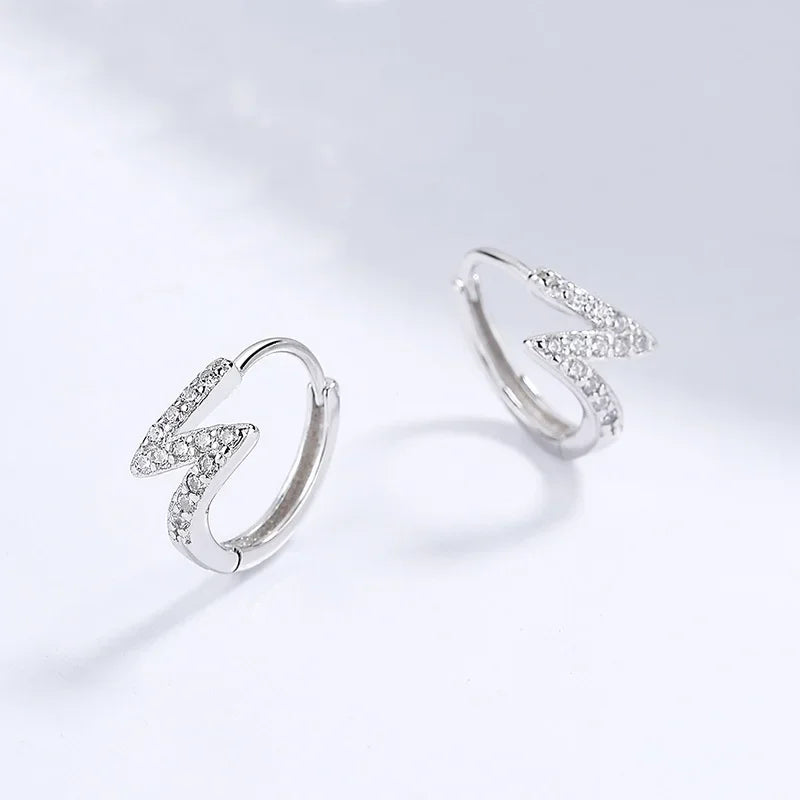 TrustDavis 925 Sterling Silver Fashionable minimalist Hoop Earrings for Girls Fine Jewelry Accessory Party Gift DA4115