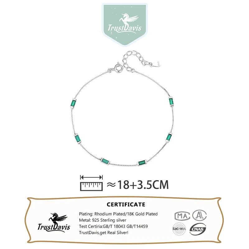 Simple Green Square Drill Bracelet DS4398