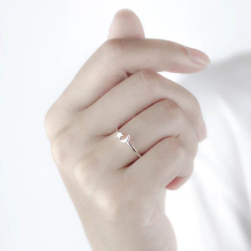 Star Moon Adjustable Ring DS200