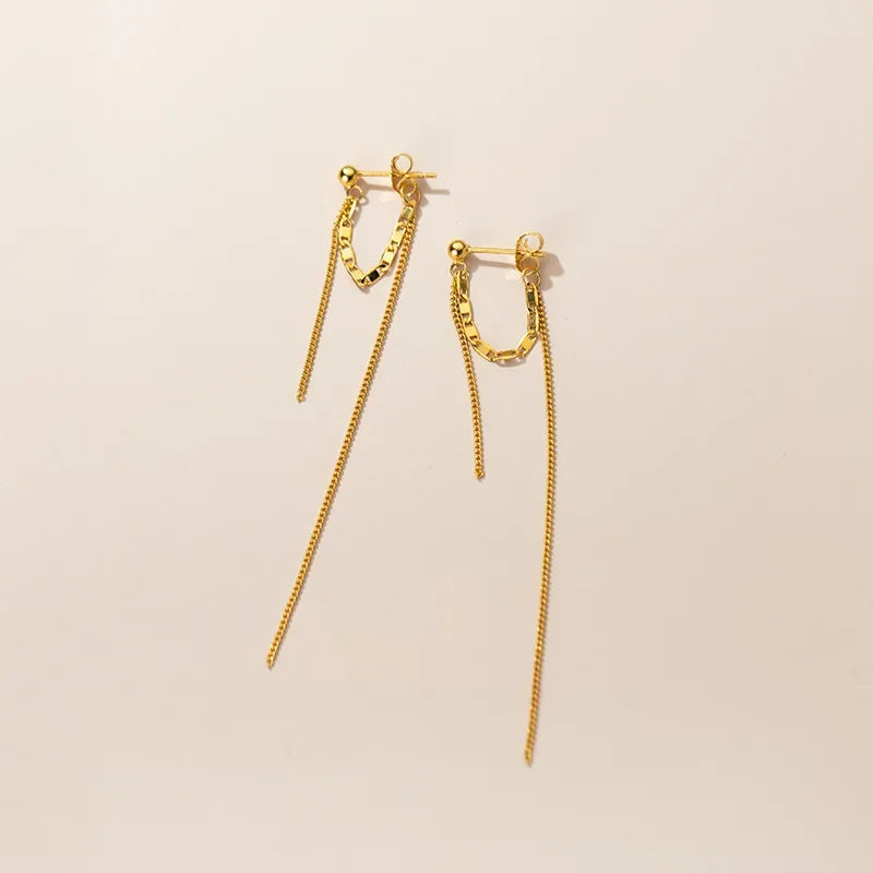 Long Double Chain Stud Earrings DA2496