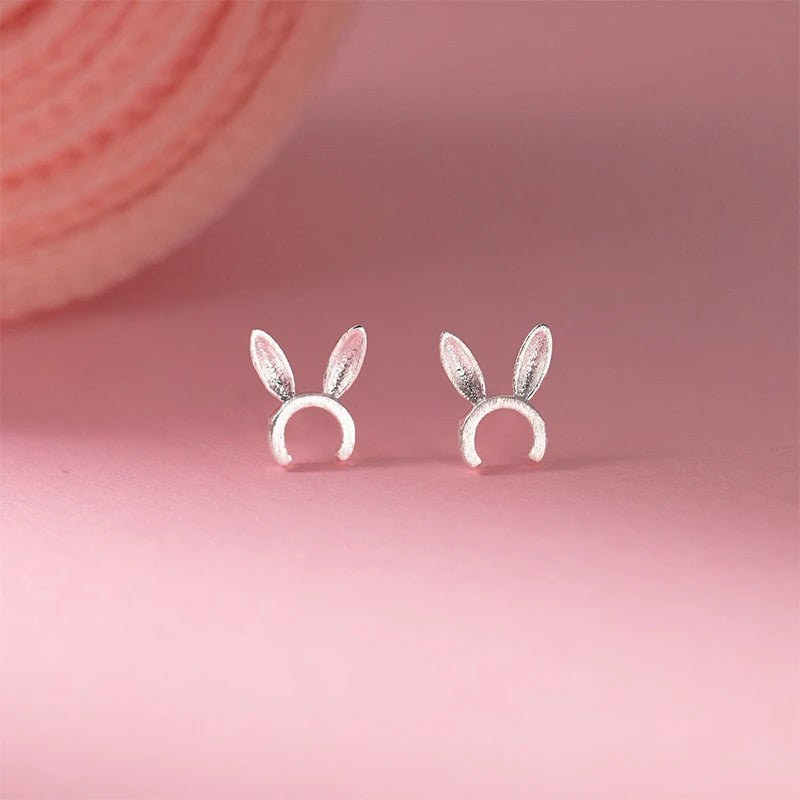 Animal Rabbit Ear Stud Earrings for Women Daily Wear Jewelry Gift DS4984