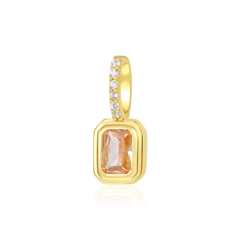 TSquare Colored Zircon Charm Pendant DZ1695