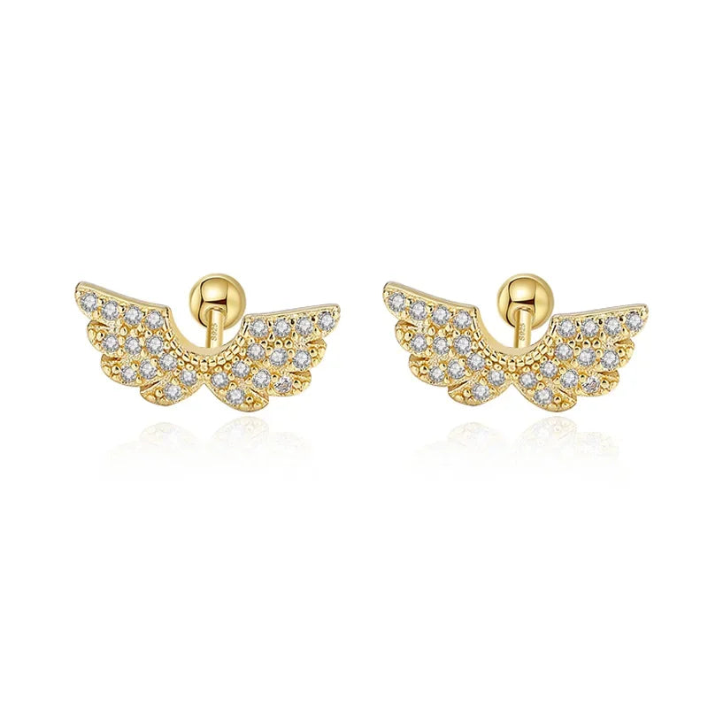 Angel Wings Beads Screw Earring DG0111