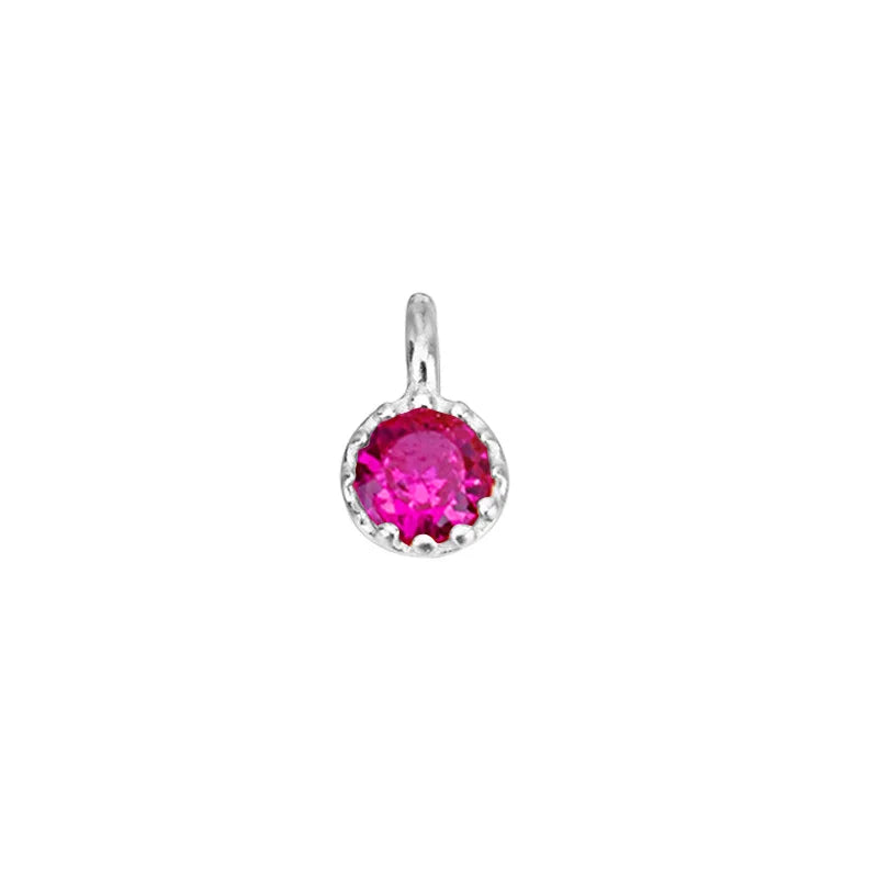 Round Colour Shiny Charm Pendant DIY Accessories Jewelry HY635