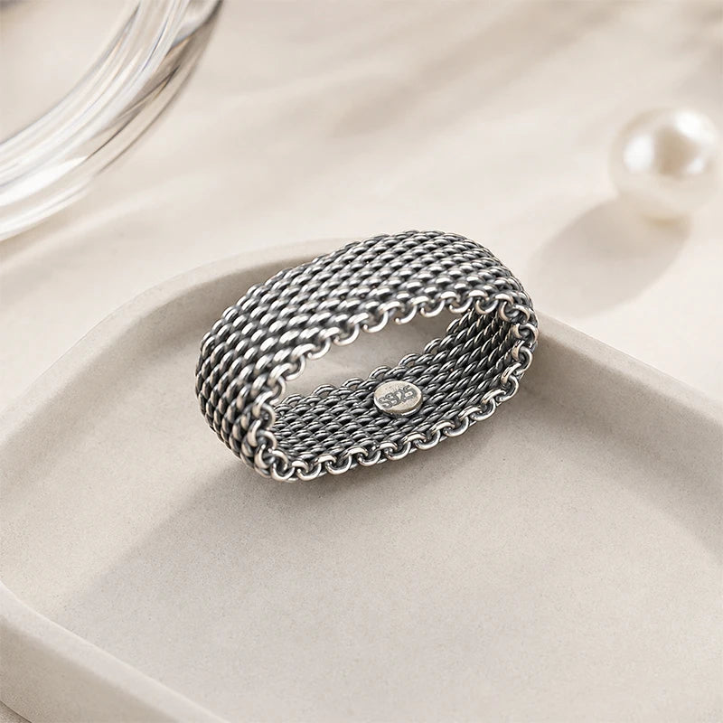 Retro Woven Ring for Women Daily Wear Jewelry Gift DS4978