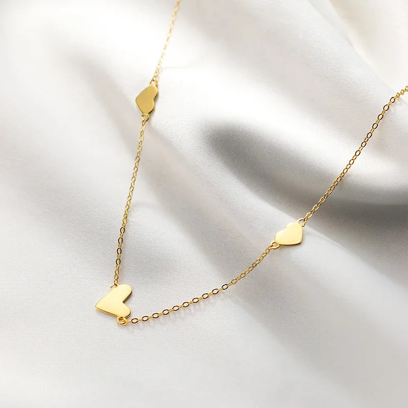 TrustDavis 925 Sterling Silver Necklace Romantic Heart Love Necklace For Women Girlfriend Lover Wife Birthday Jewelry DA3118