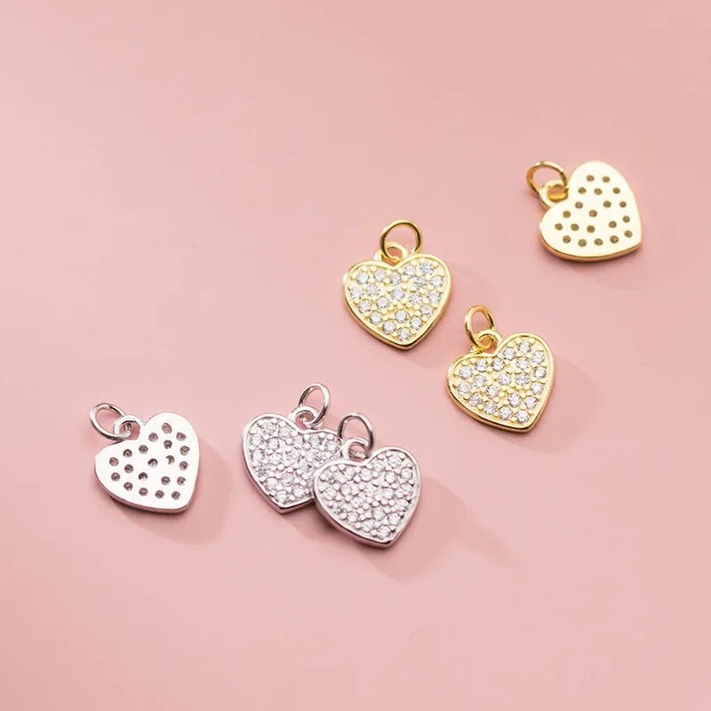 Heart Charm Pendant Handmade DIY Accessories DZ35