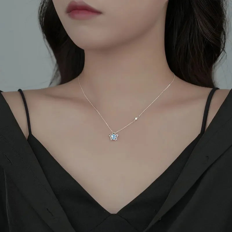 Star Zircon Chain Necklace LB069