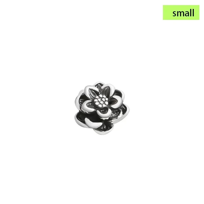 Trendy Lotus Flower Charm Pendant Handmade DIY Accessories DZ1682