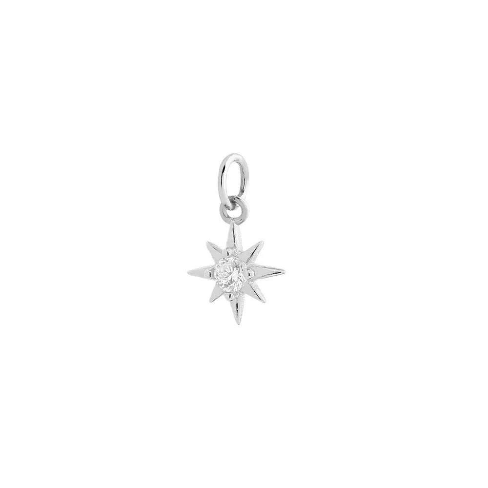 TrustDavis Real 925 Sterling Silver Fashion Cute Heart Star Charm Pendant Handmade DIY Accessories Fine Jewelry Wholesale DZ1813