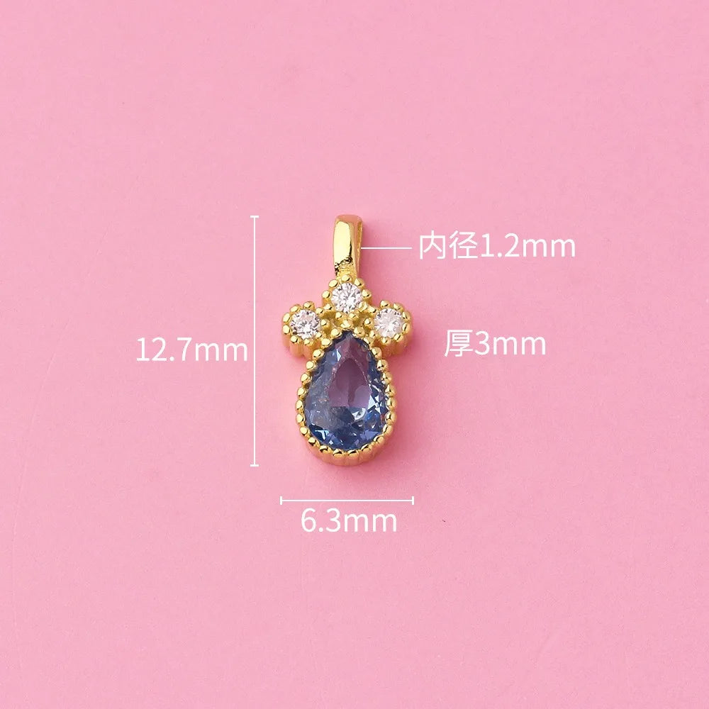 Zircon Water Droplets Charm Pendant DZ1658