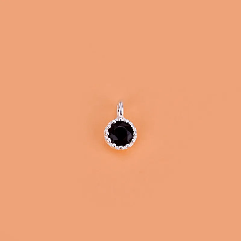 Round Colour Shiny Charm Pendant DIY Accessories Jewelry HY635