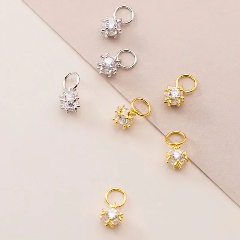 Irregular ShinyCZ Charm Pendant DZ297